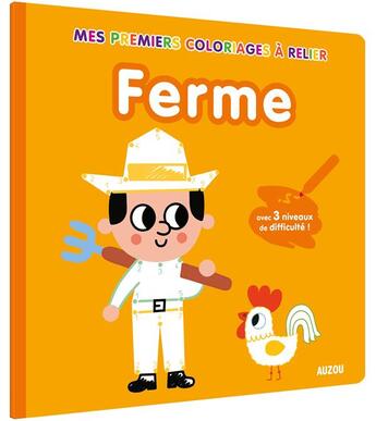 Couverture du livre « Mes premiers coloriages - points a relier - la ferme » de Tiago Americo aux éditions Philippe Auzou