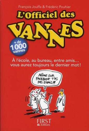 Couverture du livre « L'officiel des vannes » de Jouffa/Pouhier aux éditions First