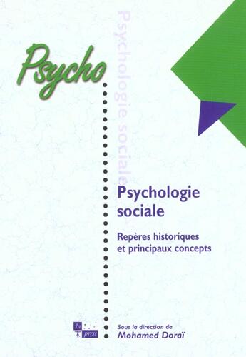 Couverture du livre « Psychologie sociales, reperes historiques et principaux concepts » de  aux éditions In Press