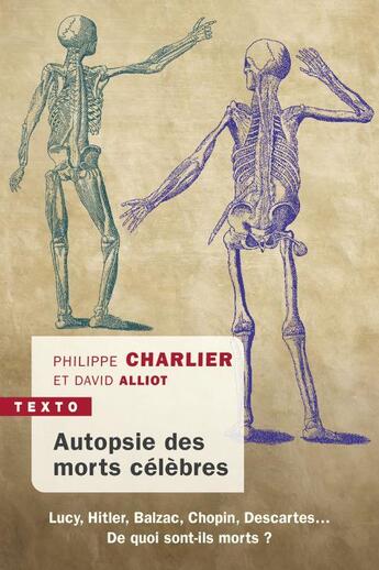 Couverture du livre « Autopsie des morts célèbres ; Lucy, Hitler, Balzac, Chopin, Descartes... de quoi sont-ils morts ? » de David Alliot et Philippe Charlier aux éditions Tallandier