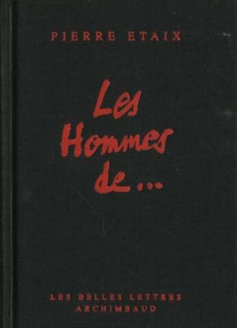 Couverture du livre « Hommes De... » de Pierre Etaix aux éditions Belles Lettres