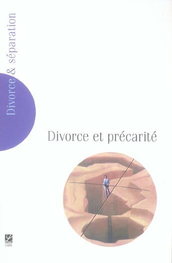 Couverture du livre « Divorce et précarité » de  aux éditions Labor Sciences Humaines