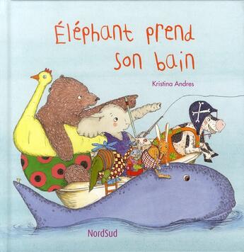 Couverture du livre « Elephant prend son bain » de Andres Kristina aux éditions Mijade