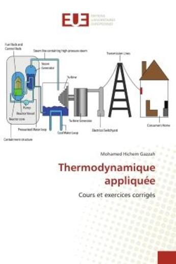 Couverture du livre « Thermodynamique appliquée : Cours et exercices corrigés » de Mohamed Hichem Gazzah aux éditions Editions Universitaires Europeennes