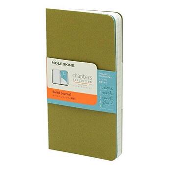 Couverture du livre « Cahier chapitres ligne poche olive fauve » de  aux éditions Moleskine