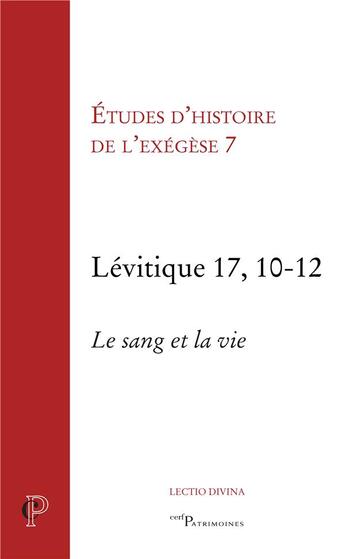 Couverture du livre « Lévitique 17, 10-12 » de Gilbert Dahan aux éditions Cerf