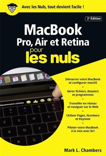 Couverture du livre « Macbook Pro, Air & Retina pour les nuls (2e édition) » de Mark L. Chambers aux éditions First Interactive