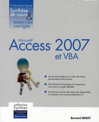 Couverture du livre « Access 2007 et VBA » de Minot/Lery aux éditions Pearson