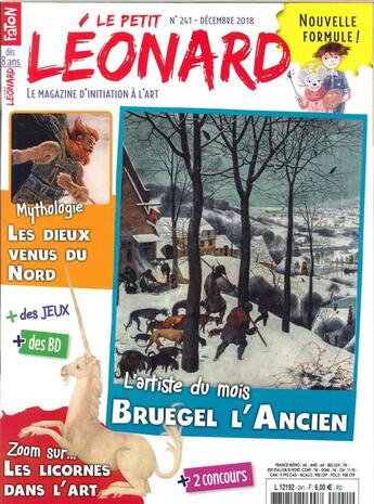 Couverture du livre « Le petit leonard n 241 magiques licornes au musee de cluny - decembre 2018 » de  aux éditions Le Petit Leonard