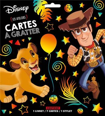 Couverture du livre « Disney - pochette les ateliers - cartes a gratter » de  aux éditions Disney Hachette