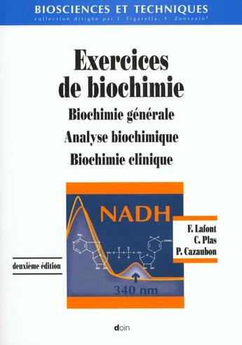 Couverture du livre « Exercices De Biochimie 2eme Edition » de Plas Ch aux éditions Doin