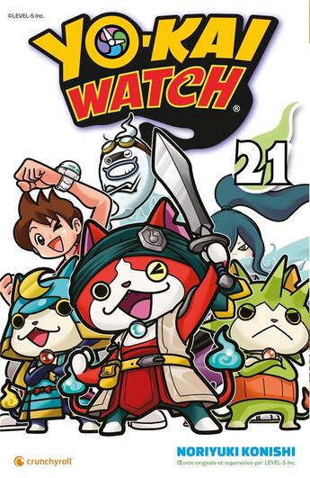 Couverture du livre « Yo-Kai Watch Tome 21 » de Noriyuki Konishi aux éditions Crunchyroll