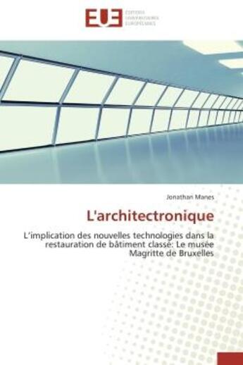 Couverture du livre « L'architectronique » de Manes-J aux éditions Editions Universitaires Europeennes