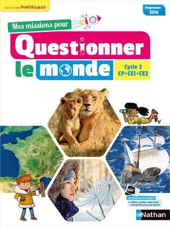 Couverture du livre « Mes missions pour questionner le monde - cycle 2 panoramas manuel » de  aux éditions Nathan