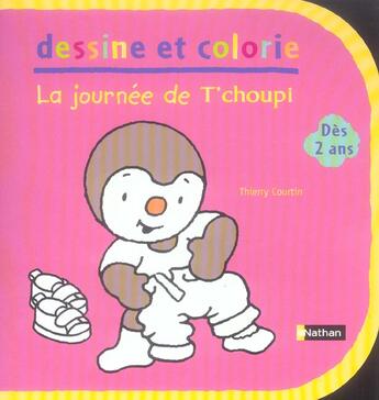 Couverture du livre « La journee de T'choupi » de Thierry Courtin aux éditions Nathan