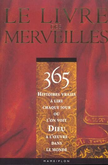 Couverture du livre « Le livre des merveilles » de  aux éditions Mame