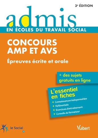 Couverture du livre « Concours aide médico psychologique et auxiliaire de vie sociale ; épreuves écrites et orales (3e édition) » de Gwenaelle Taloc aux éditions Vuibert