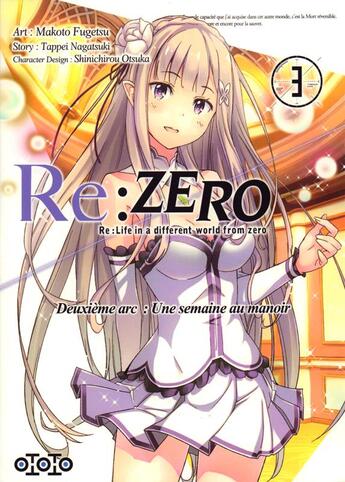 Couverture du livre « Re : Zero - deuxième arc : une semaine au manoir Tome 3 » de Tappei Nagatsuki et Makoto Fugetsu aux éditions Ototo