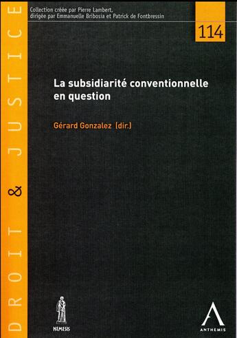 Couverture du livre « La subsidiarité conventionnelle en question ; essai de systématisation » de  aux éditions Anthemis