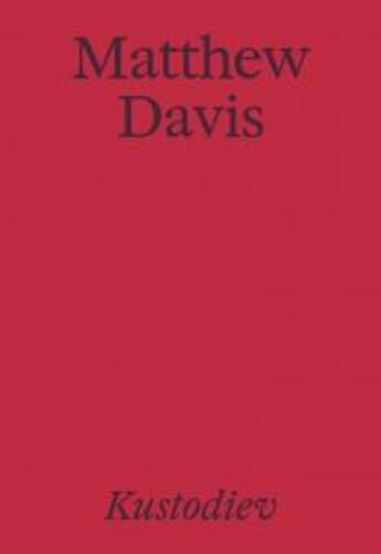 Couverture du livre « Matthew davis kustodiev » de Lillington David aux éditions Dcv