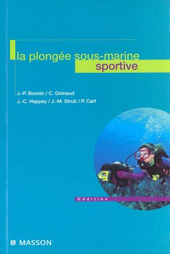 Couverture du livre « La plongee sous-marine sportive » de Jean-Pierre Bonnin aux éditions Elsevier-masson