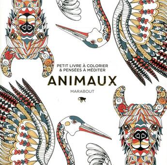 Couverture du livre « Le petit livre de coloriage ; animaux » de  aux éditions Marabout