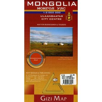 Couverture du livre « Mongolia 1/2m (geographical) » de  aux éditions Gizimap