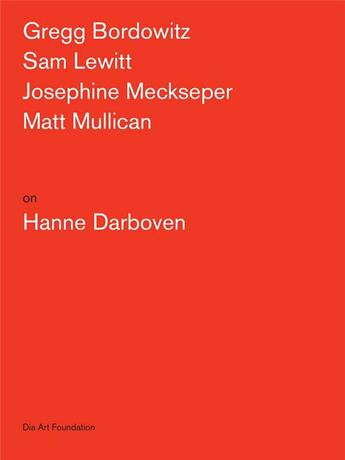 Couverture du livre « Artists on hanne darboven » de Hanne Darboven aux éditions Dap Artbook