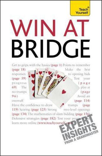 Couverture du livre « Win At Bridge: Teach Yourself » de David Bird aux éditions Hodder Education Digital