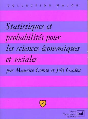 Couverture du livre « Statistiques et probabilites sc.eco. » de Comte/Gaden M./J. aux éditions Belin Education