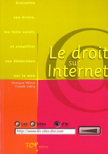 Couverture du livre « Le droit sur internet » de Lobry aux éditions Chiron