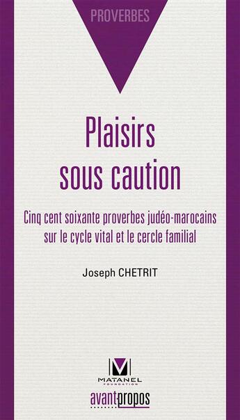 Couverture du livre « Paroles exquises » de Joseph Chetrit aux éditions Avant-propos