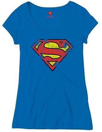 Couverture du livre « Superman logo destroy cobalt fem m » de  aux éditions Cotton Division