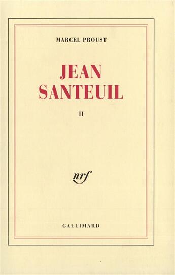 Couverture du livre « Jean santeuil » de Proust/Maurois aux éditions Gallimard