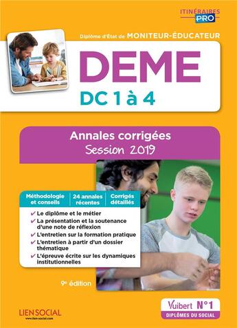 Couverture du livre « DEME ; DC 1 à 4 ; annales corrigées ; session 2019 » de Michel Billet et Eric Furstos aux éditions Vuibert