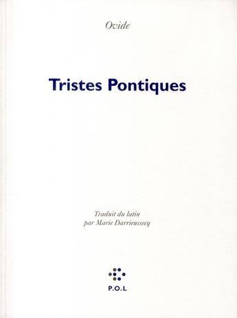 Couverture du livre « Tristes pontiques » de Ovide aux éditions P.o.l