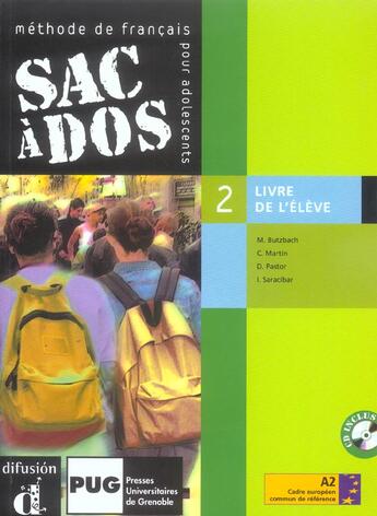 Couverture du livre « SAC A DOS ; niveau 2 » de  aux éditions Pu De Grenoble