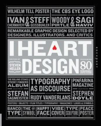 Couverture du livre « I heart design » de Steven Heller aux éditions Rockport