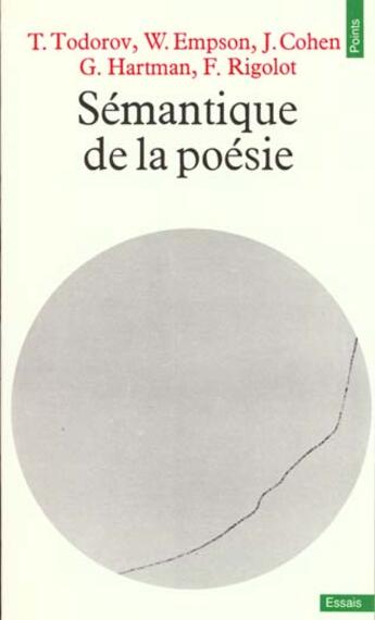 Couverture du livre « Sémantique de la poésie » de  aux éditions Points