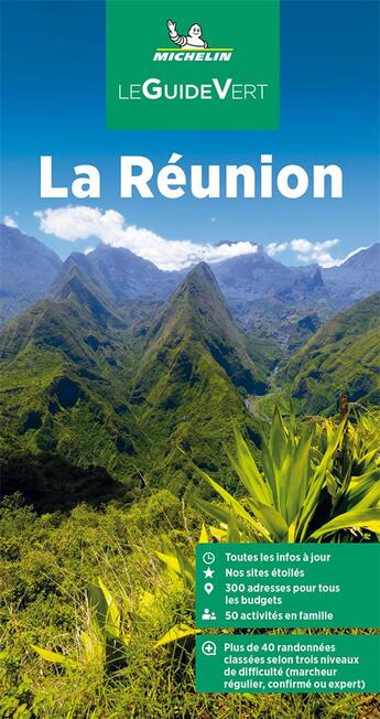 Couverture du livre « Guide vert la reunion » de Collectif Michelin aux éditions Michelin