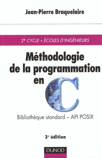 Couverture du livre « Methodologie de la programmation en c » de Achille Braquelaire aux éditions Dunod