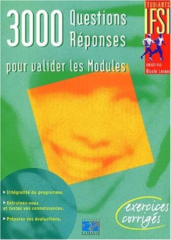 Couverture du livre « 3000 questions reponses pour valider les modules » de Editions Lamarre aux éditions Lamarre