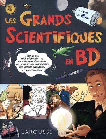 Couverture du livre « Les grands scientifiques en BD » de  aux éditions Larousse