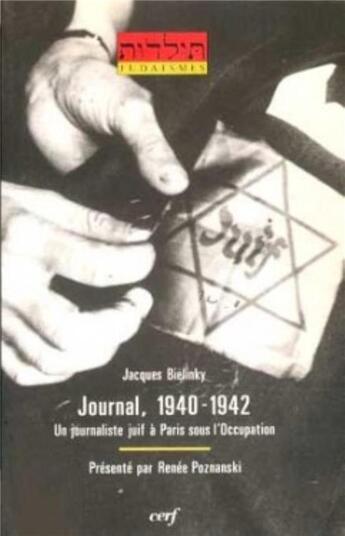 Couverture du livre « Journal 1940-1942 » de Jacques Bielinky aux éditions Cerf