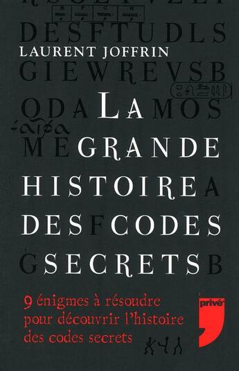 Couverture du livre « LA GRANDE HISTOIRE DES CODES SECRETS » de Laurent Joffrin aux éditions Prive