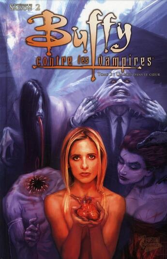 Couverture du livre « Buffy contre les vampires : Intégrale vol.3 : saison 2 ; un pieu dans le coeur » de Cliff Richards et Fabian Nicieza aux éditions Panini