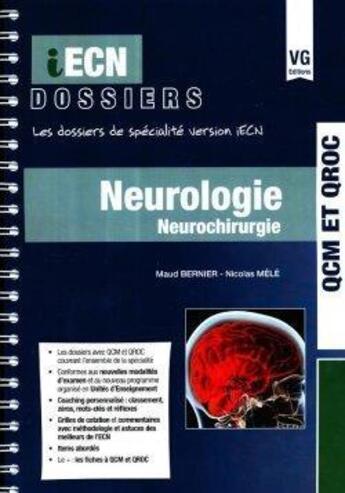 Couverture du livre « Iecn Dossiers Neurologie » de M. Bernier-N. Mele aux éditions Vernazobres Grego