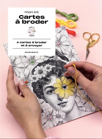 Couverture du livre « Cartes a broder » de  aux éditions Marabout