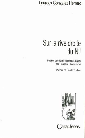 Couverture du livre « Sur la rive droite du Nil » de Lourdes Herrero Gonzalez aux éditions Caracteres