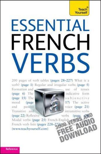 Couverture du livre « Essential French Verbs: Teach Yourself » de Weston Marie-Therese aux éditions Hodder Education Digital